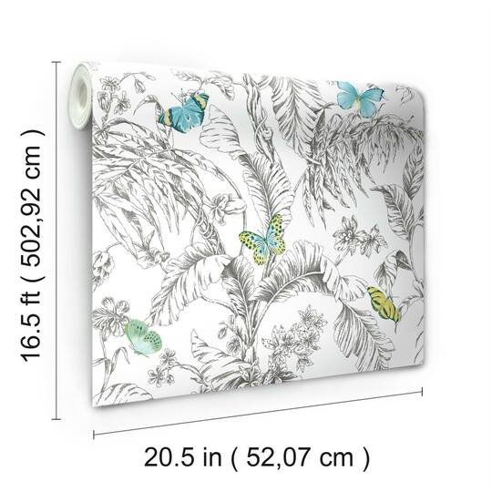 RoomMates Butterfly Sketch Peel & Stick Wallpaper